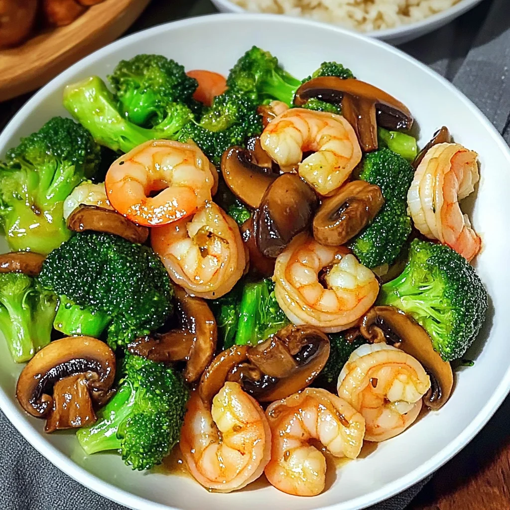 Quick Garlic Shrimp, Broccoli &amp; Mushroom Stir-Fry Recipe