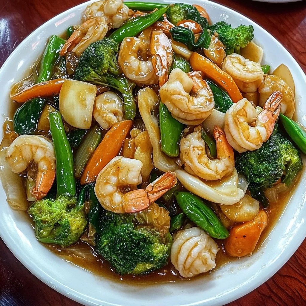 Quick Seafood Vegetable Stir-Fry Recipe in Savory Garlic Sauce!