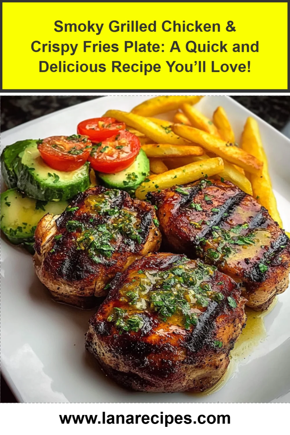 Smoky Grilled Chicken & Crispy Fries Plate: A Quick and Delicious Recipe You’ll Love!