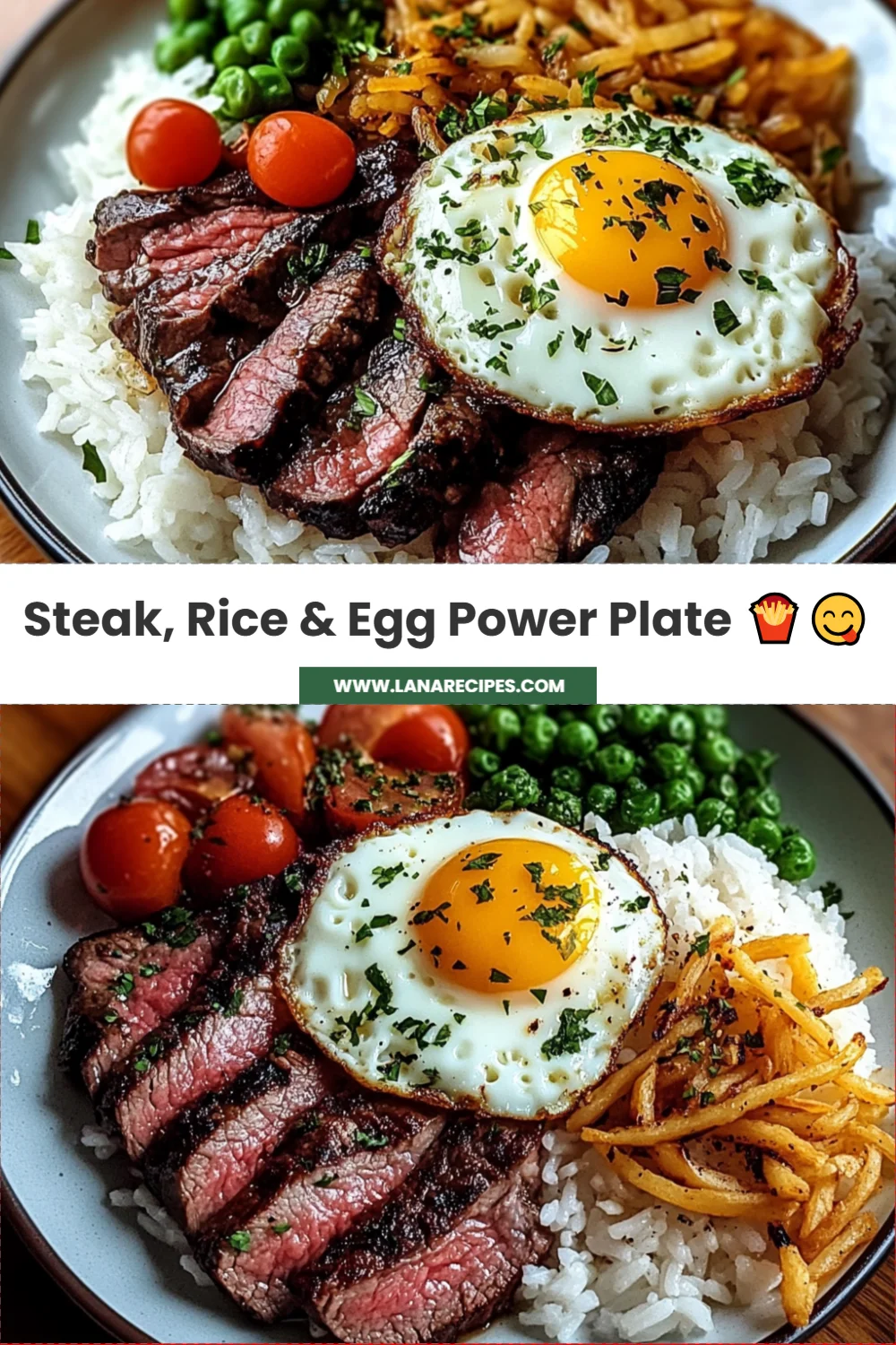 Quick & Delicious Steak, Rice & Egg Power Plate Recipe for a Satisfying Meal!