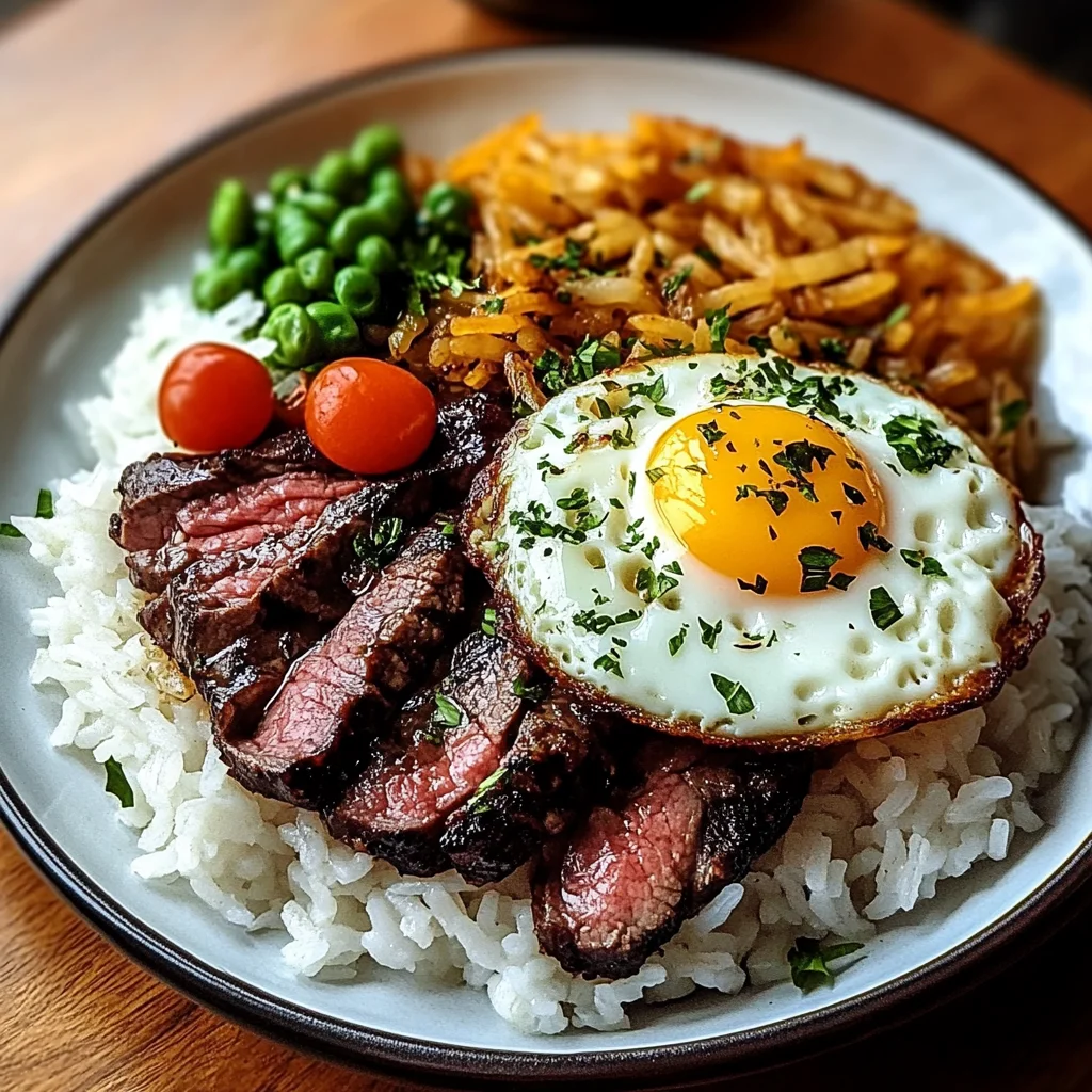 Steak, Rice &amp; Egg Power Plate Recipe: A Quick and Satisfying Meal