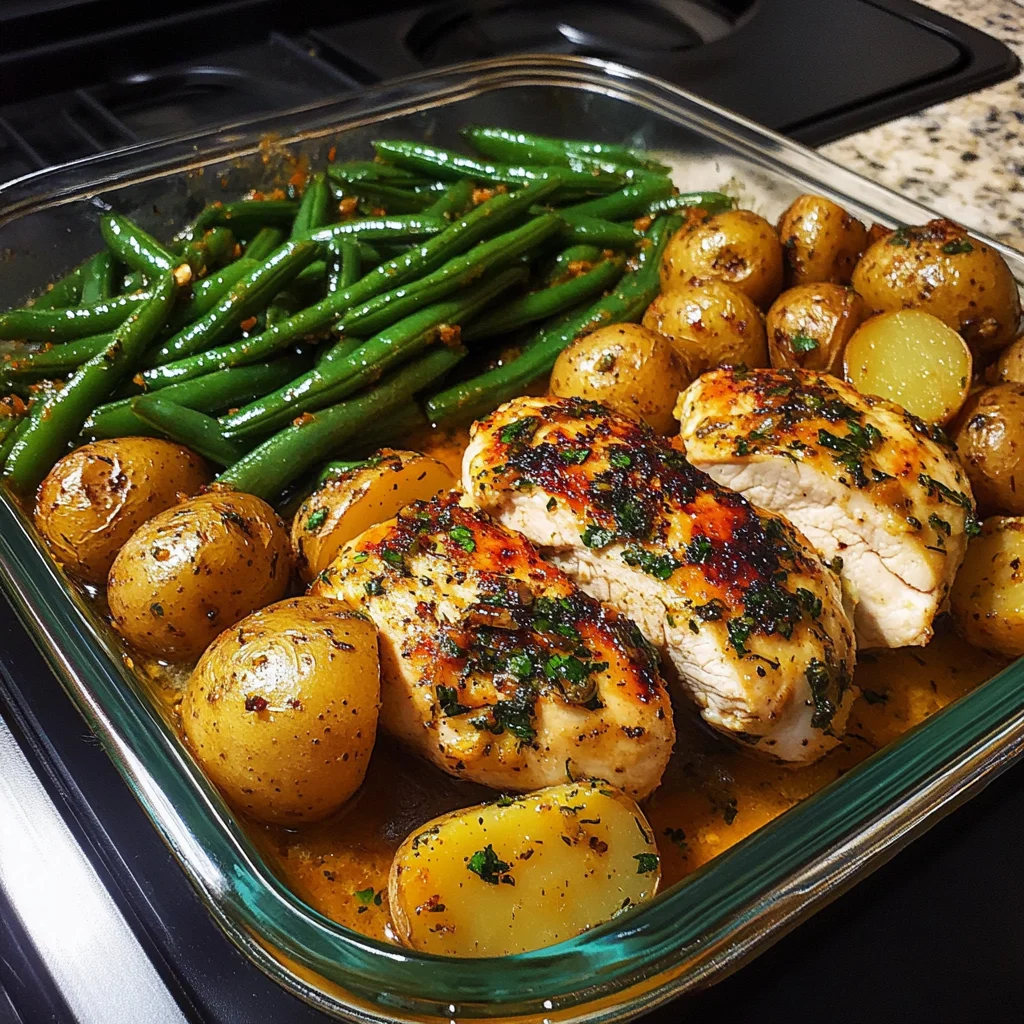 Ultimate Garlic Butter Chicken Recipe with Baby Potatoes and Green Beans
