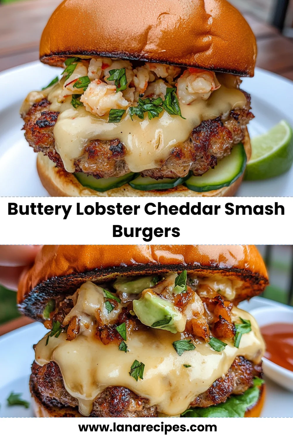 Buttery Lobster Cheddar Smash Burgers: A Coastal Delight for Your Next Meal!