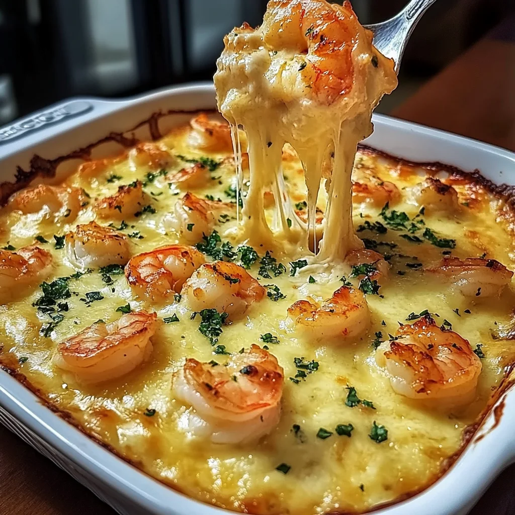 Cheesy Garlic Shrimp Bake Recipe (Easy and Delicious!)