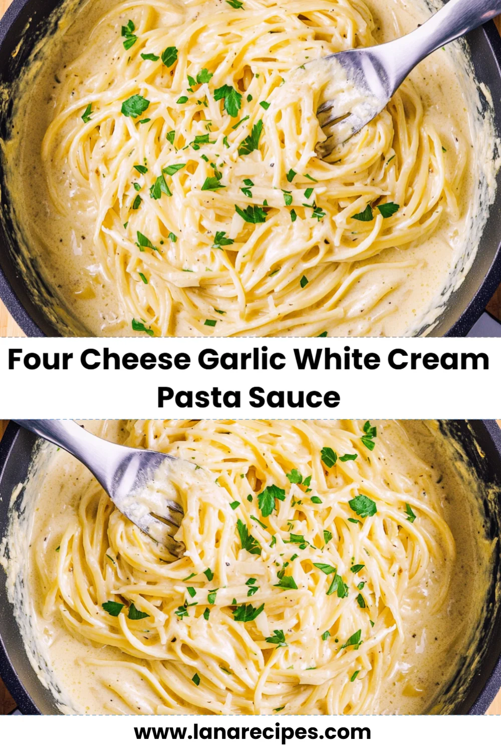 Indulge in Creamy Four Cheese Garlic White Cream Pasta Sauce for a Quick Dinner Delight!