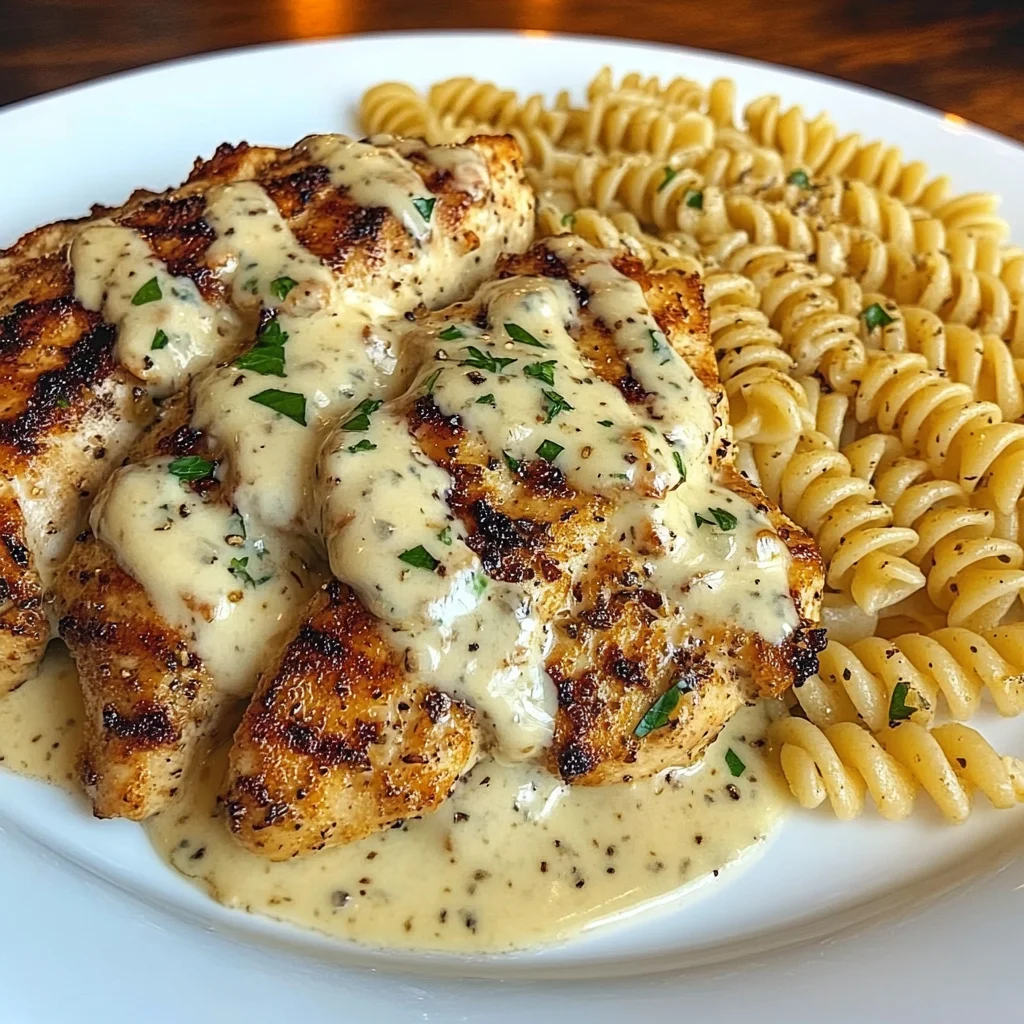Creamy Garlic Parmesan Chicken with Parmesan Rotini Recipe