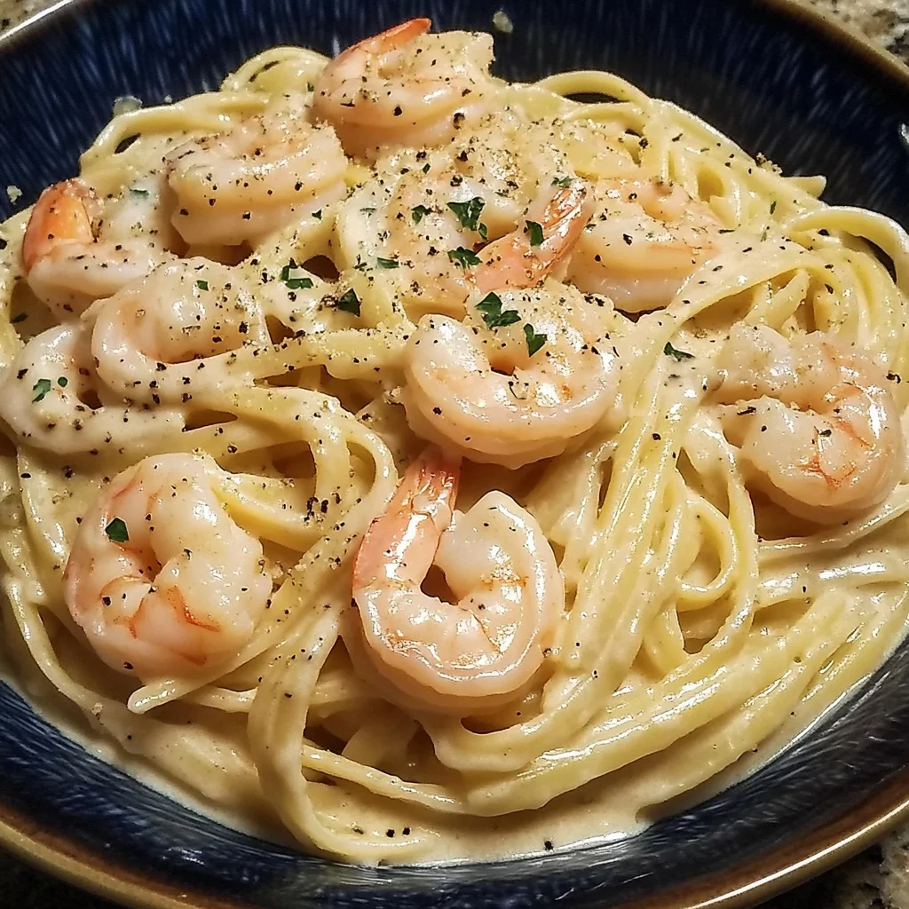 Creamy Garlic Parmesan Shrimp Pasta Recipe
