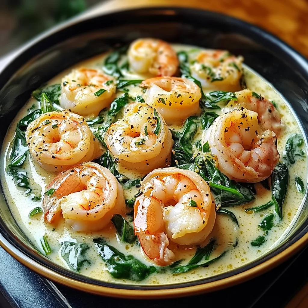 Creamy Garlic Parmesan Shrimp with Spinach Recipe