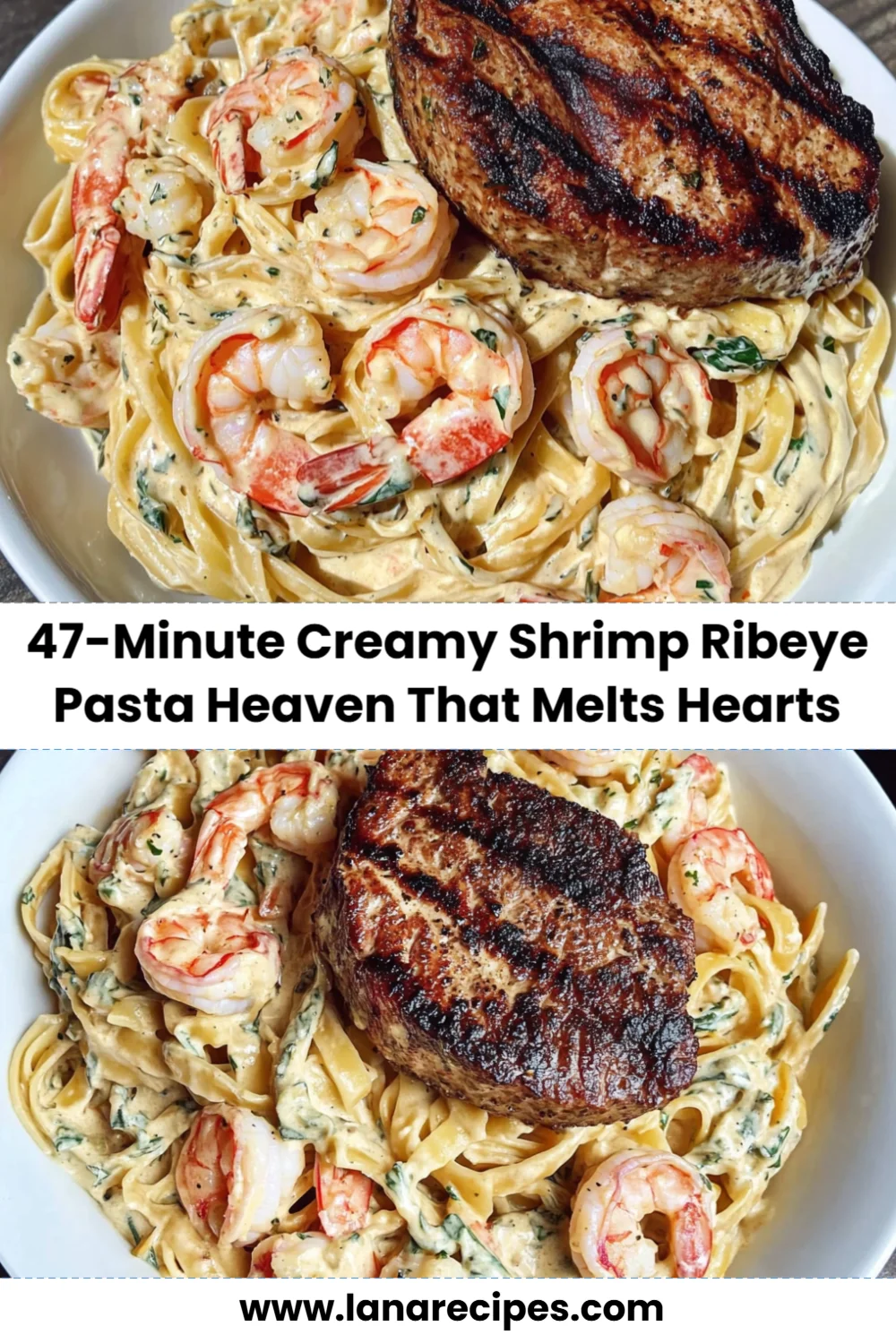 47-Minute Creamy Shrimp Ribeye Pasta That Melts Hearts - Quick, Easy, and Irresistible!