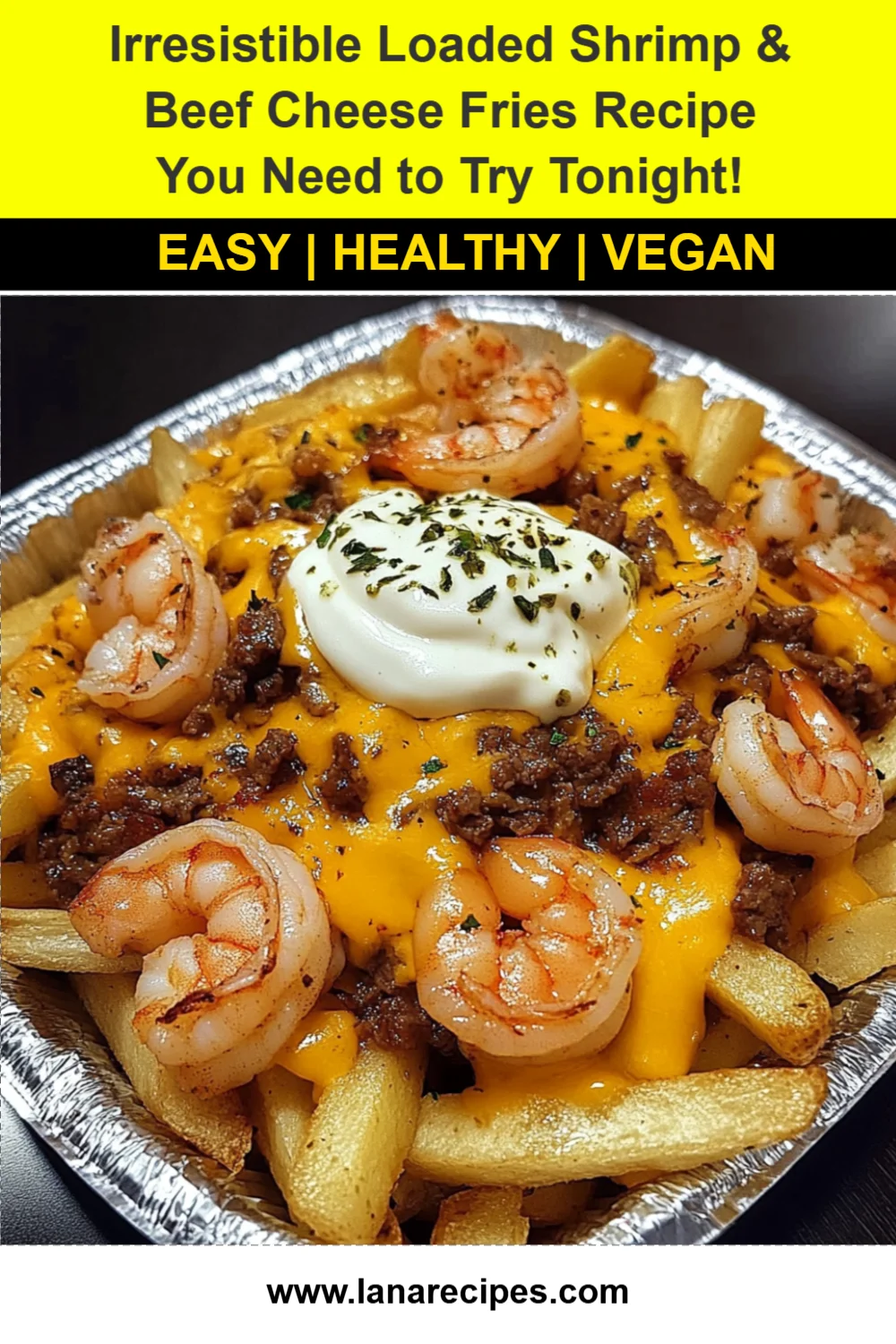 Irresistible Loaded Shrimp & Beef Cheese Fries Recipe You Need to Try Tonight!