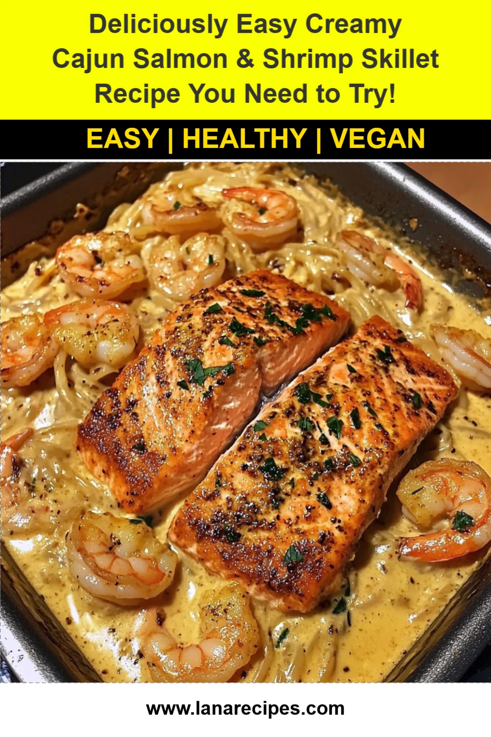 Deliciously Easy Creamy Cajun Salmon & Shrimp Skillet Recipe You Need to Try!