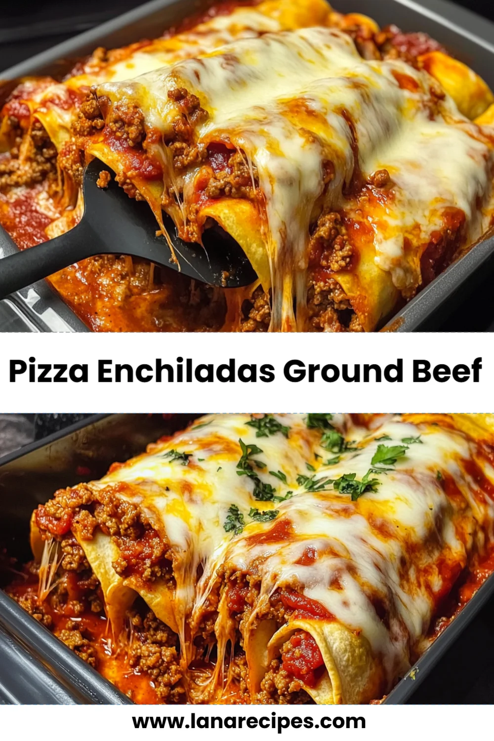Delicious Pizza Enchiladas with Ground Beef - A Quick and Easy Dinner You'll Love!