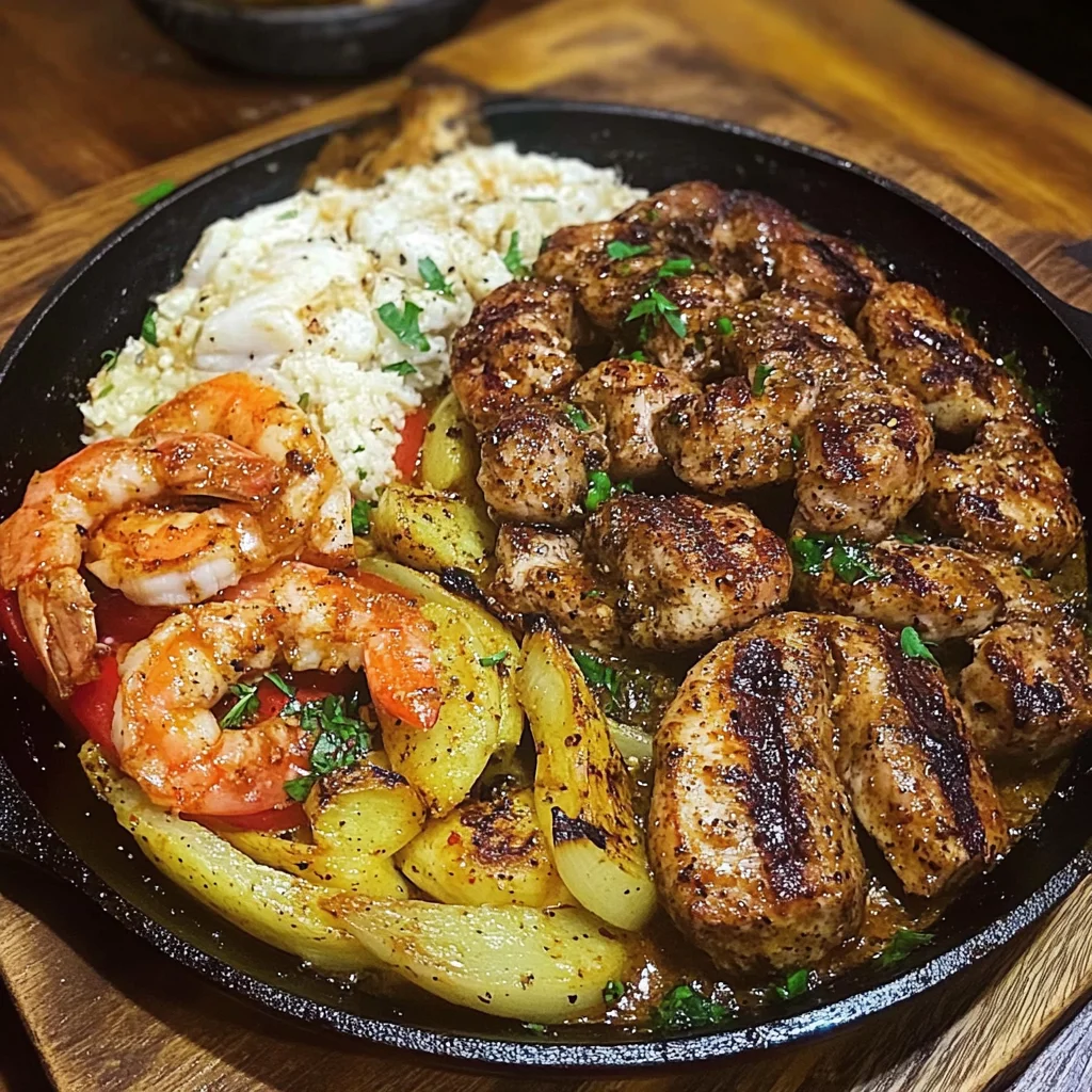 Deliciously Spicy Surf &amp; Turf Cajun Skillet Recipe