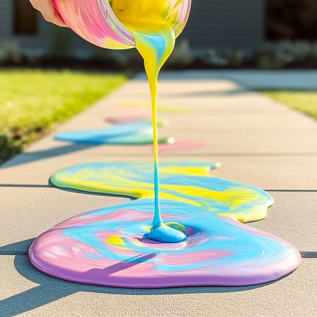 DIY Outdoor Foam Sidewalk Paint Recipe