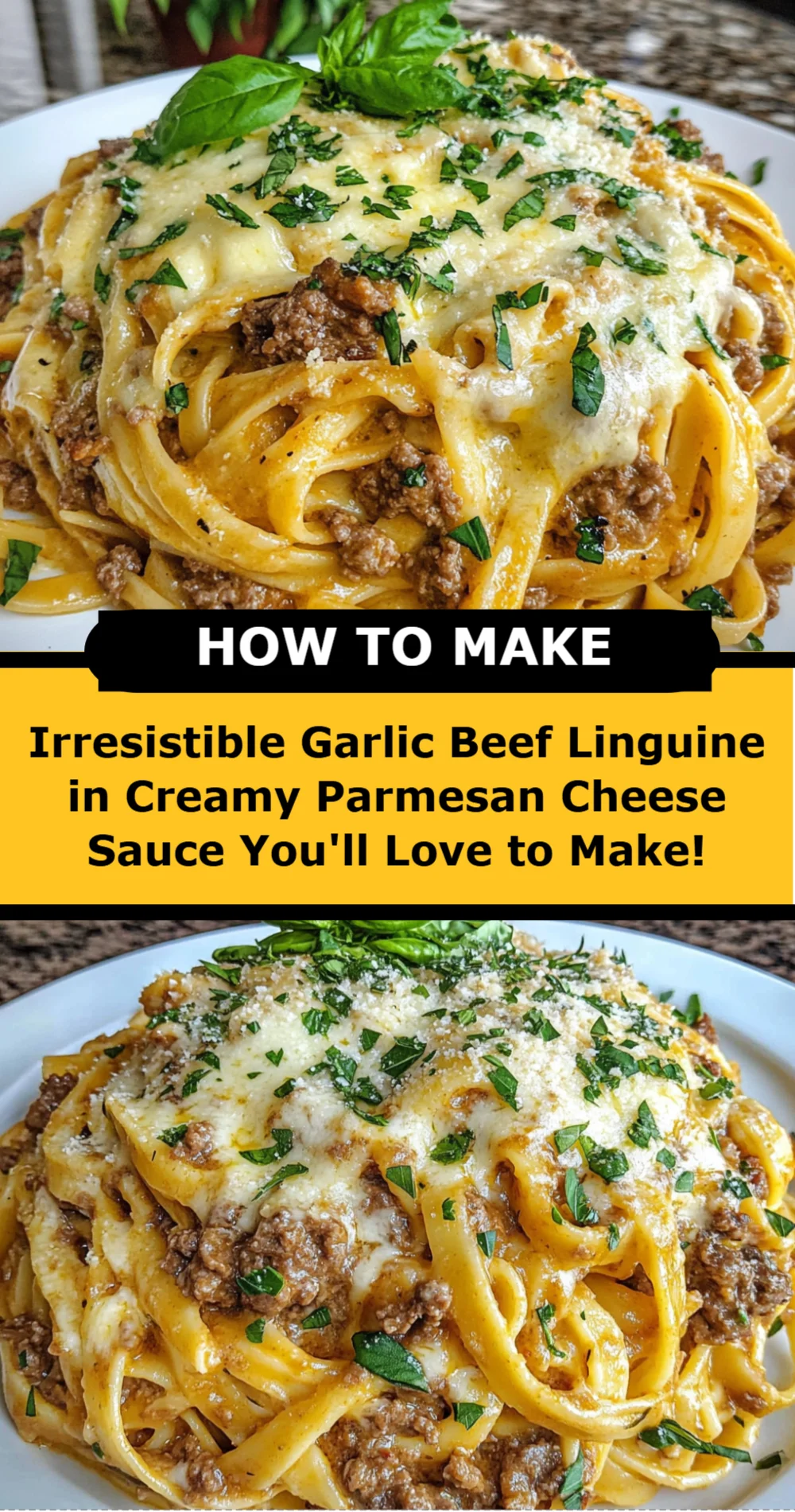 Irresistible Garlic Beef Linguine in Creamy Parmesan Cheese Sauce You'll Love to Make!
