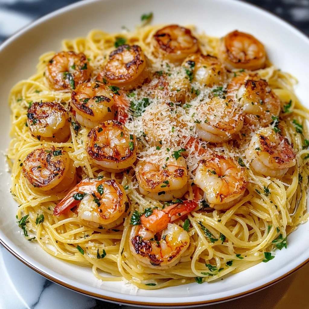 Garlic Butter Shrimp Angel Hair Pasta Recipe