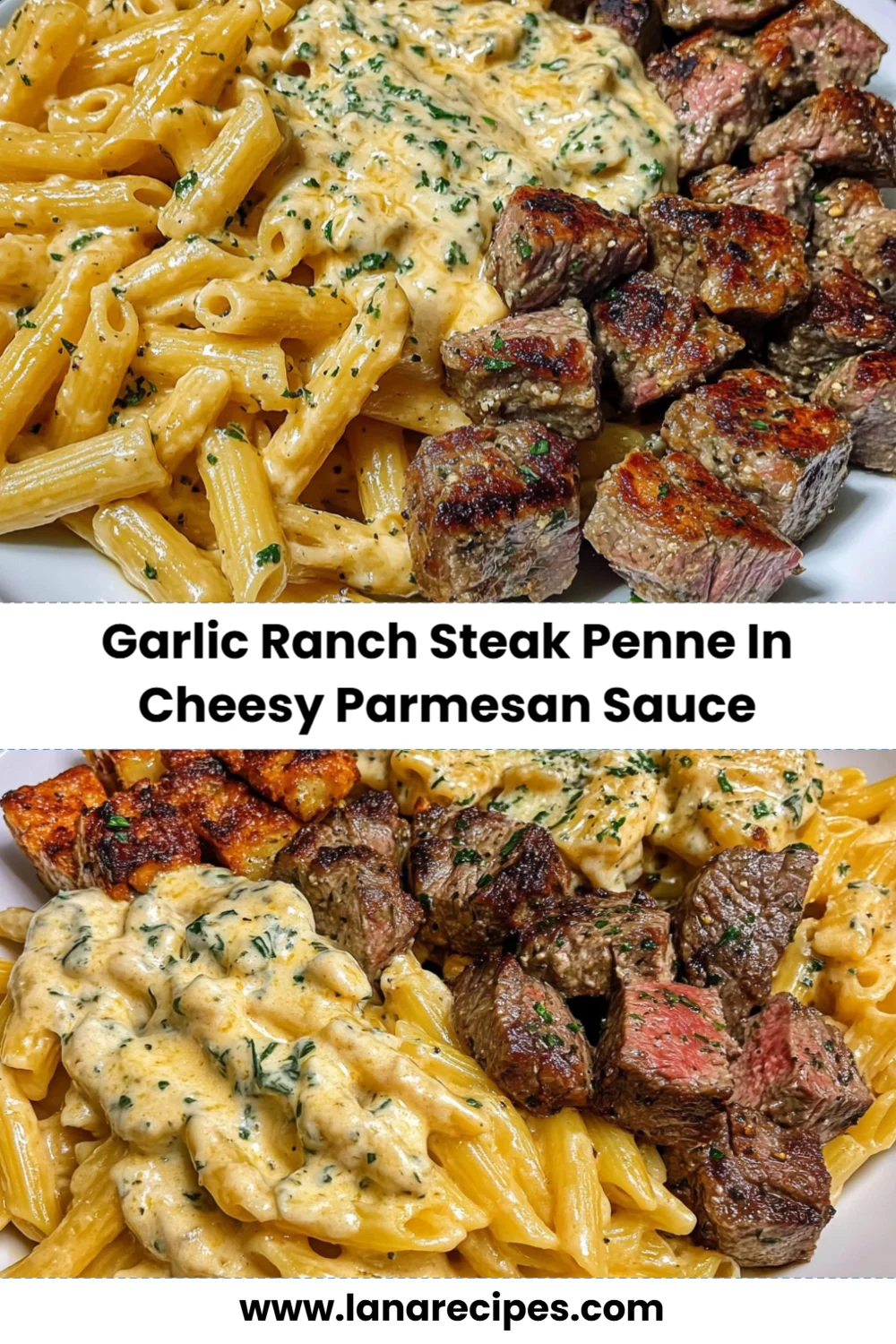 Delicious Garlic Ranch Steak Penne in Cheesy Parmesan Sauce You’ll Want to Make Tonight!