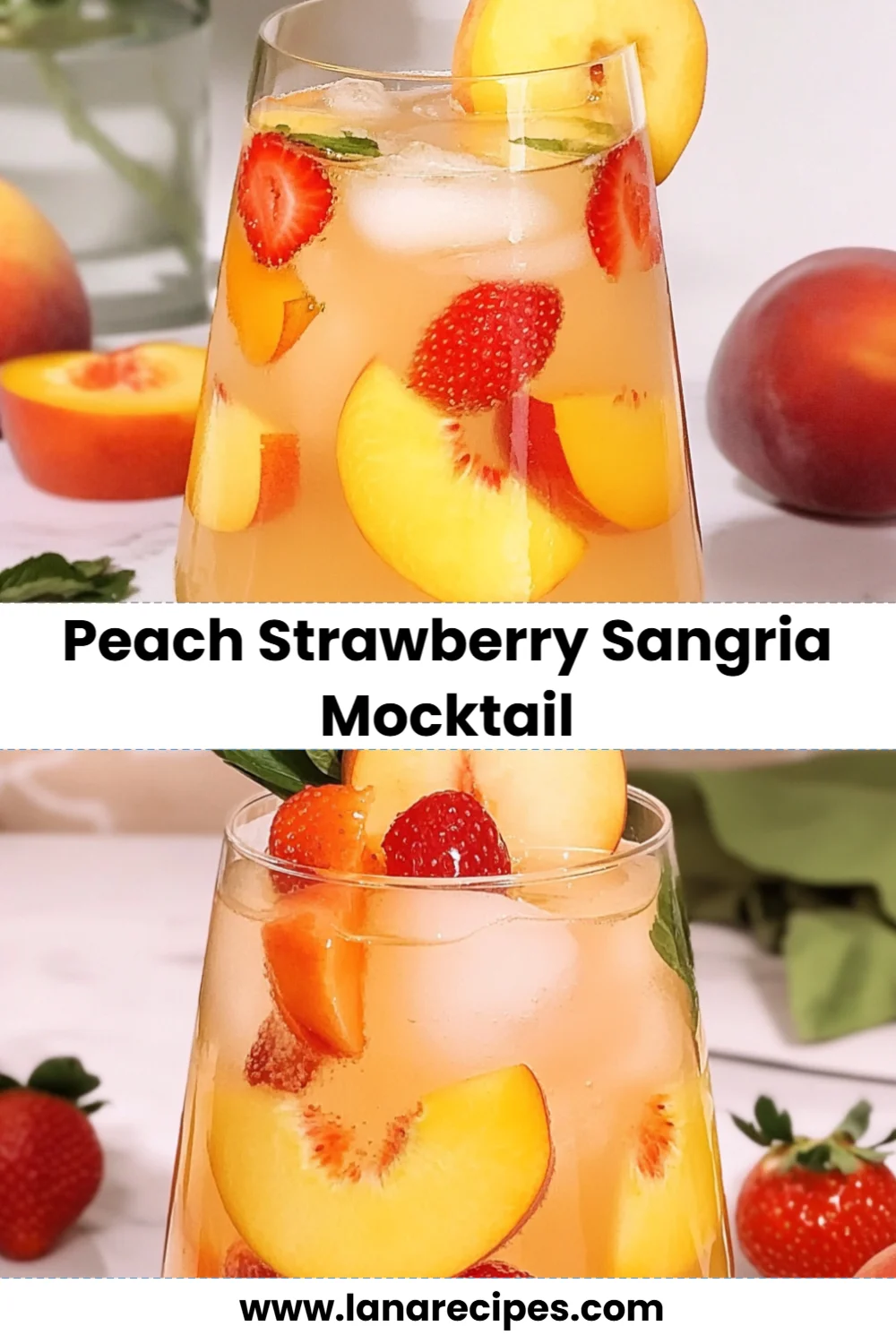 Refreshing Peach Strawberry Sangria Mocktail Recipe for Your Summer Gatherings!