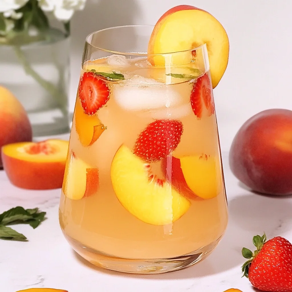 Peach Strawberry Sangria Mocktail Recipe: A Refreshing Summer Delight