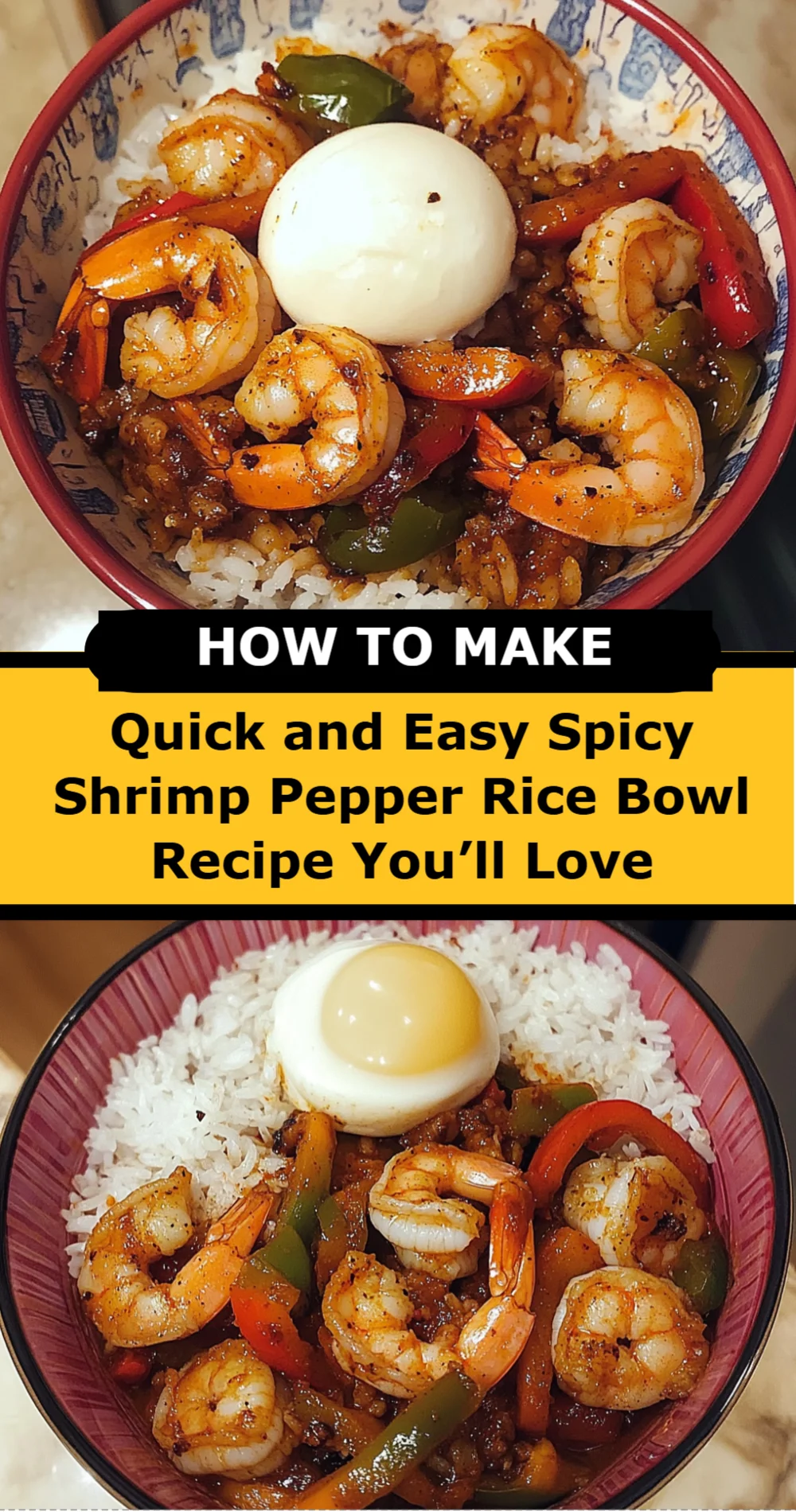 Quick and Easy Spicy Shrimp Pepper Rice Bowl Recipe You’ll Love