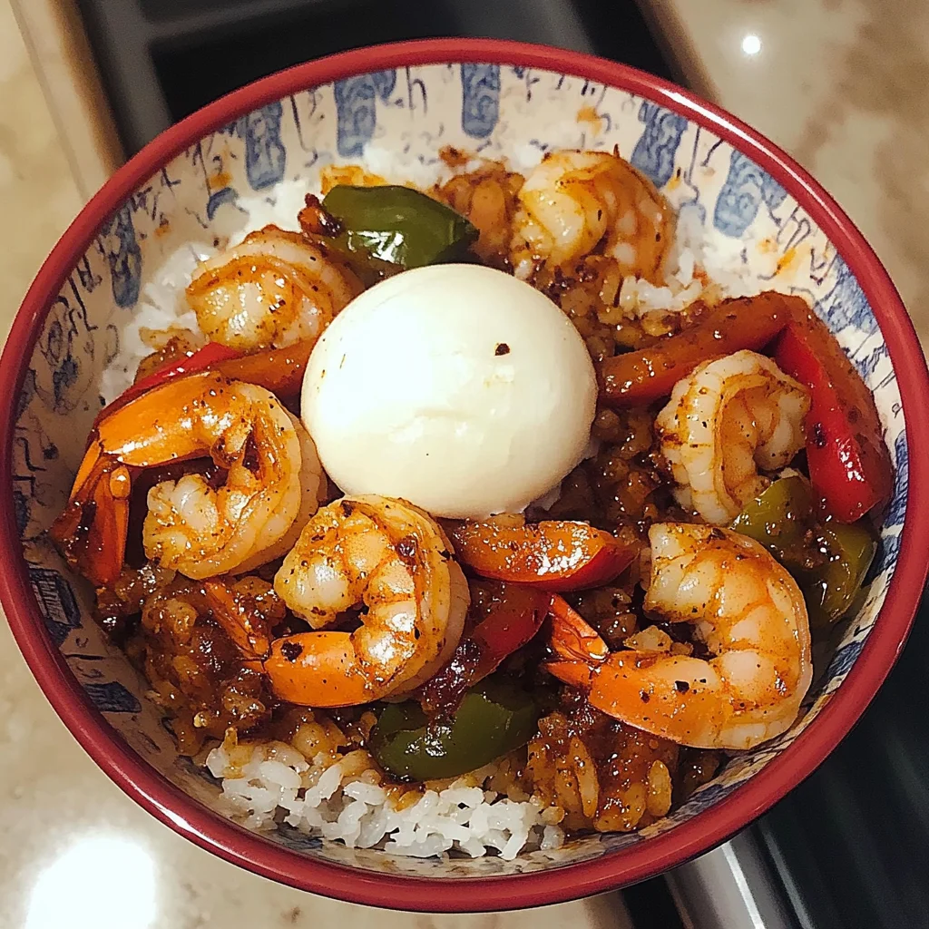 Quick and Delicious Spicy Shrimp Pepper Rice Bowl Recipe