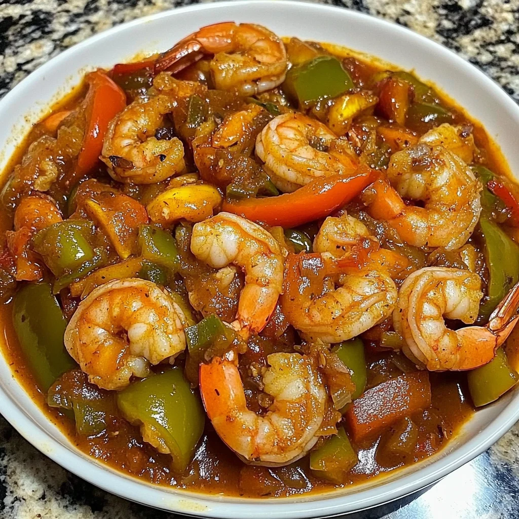 Southern Smothered Shrimp & Peppers Recipe (Comfort Food Delight)