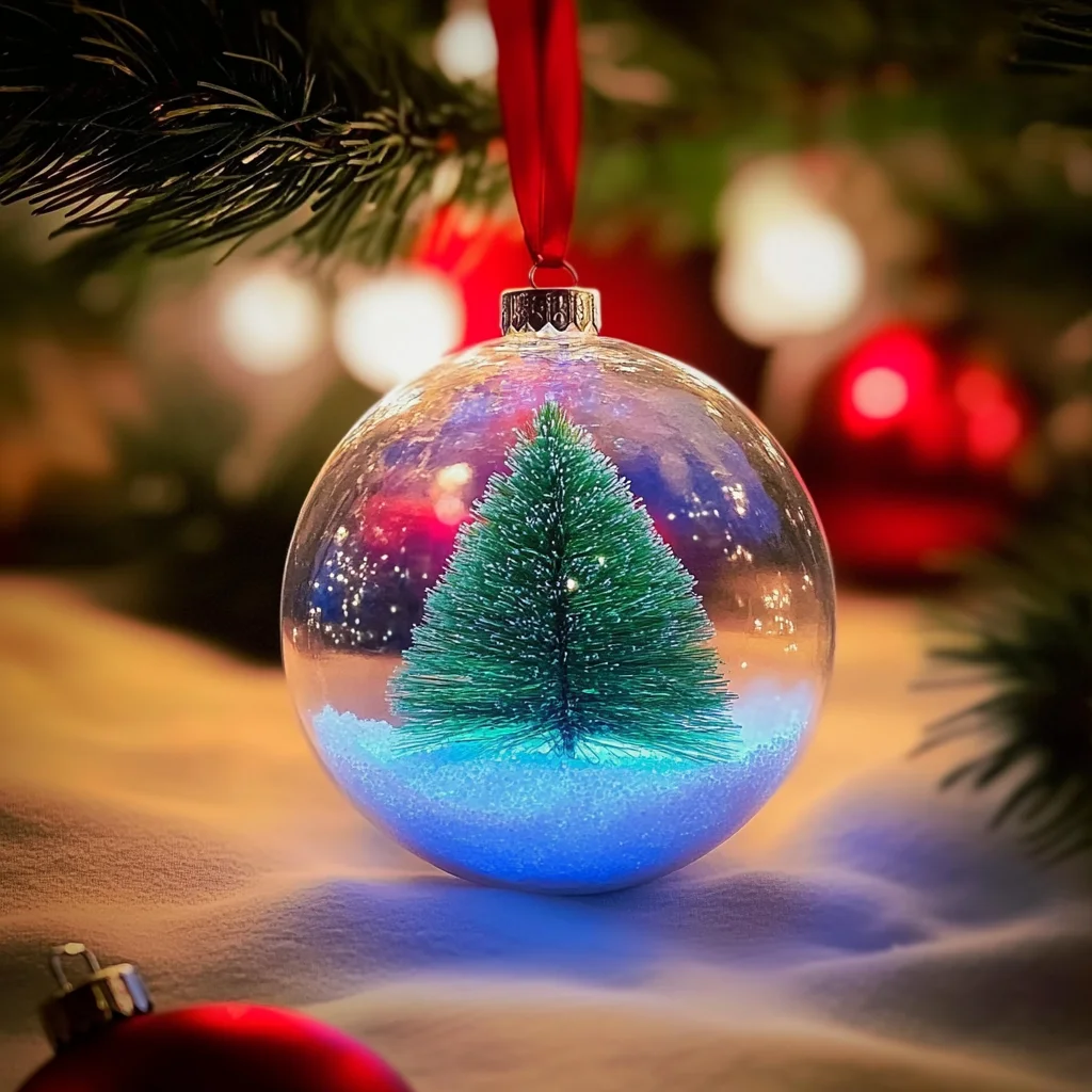 Baking Soda Glow Winter Tree Ornaments Recipe