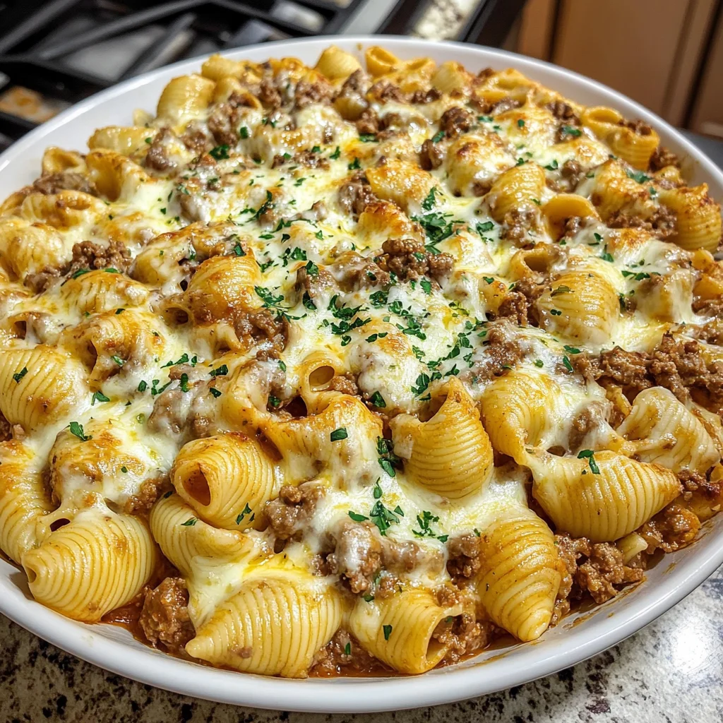 Cheesy Garlic Butter Beef Shells Recipe (Comfort Food Delight)