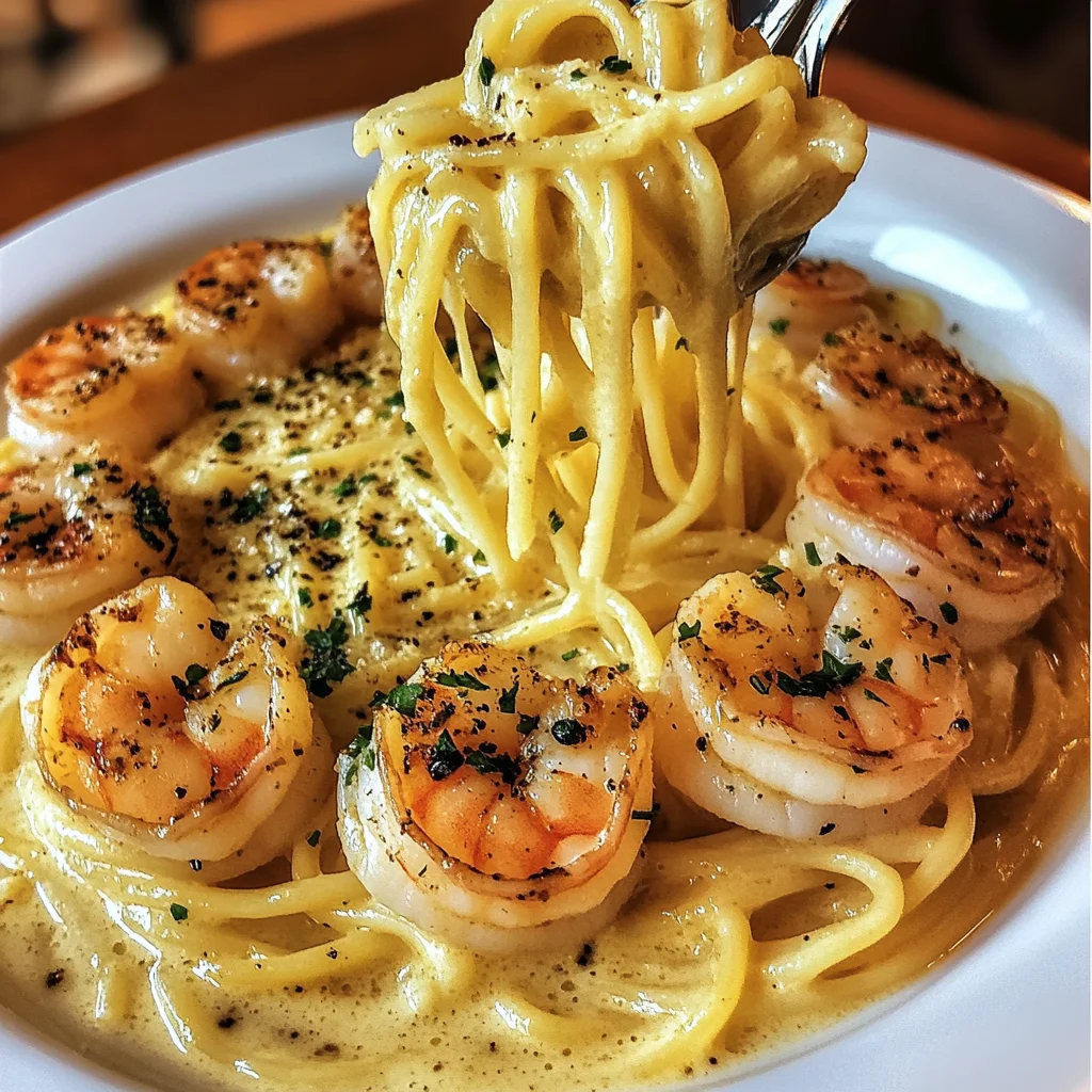 Creamy Garlic Butter Shrimp Scampi Pasta Recipe