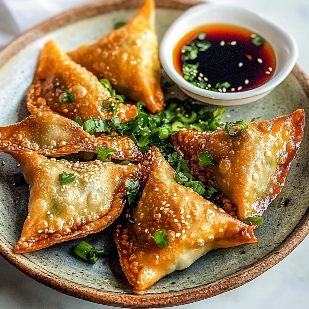 Crispy Chile Relleno Wontons Recipe with Jalapeño Soy Sauce