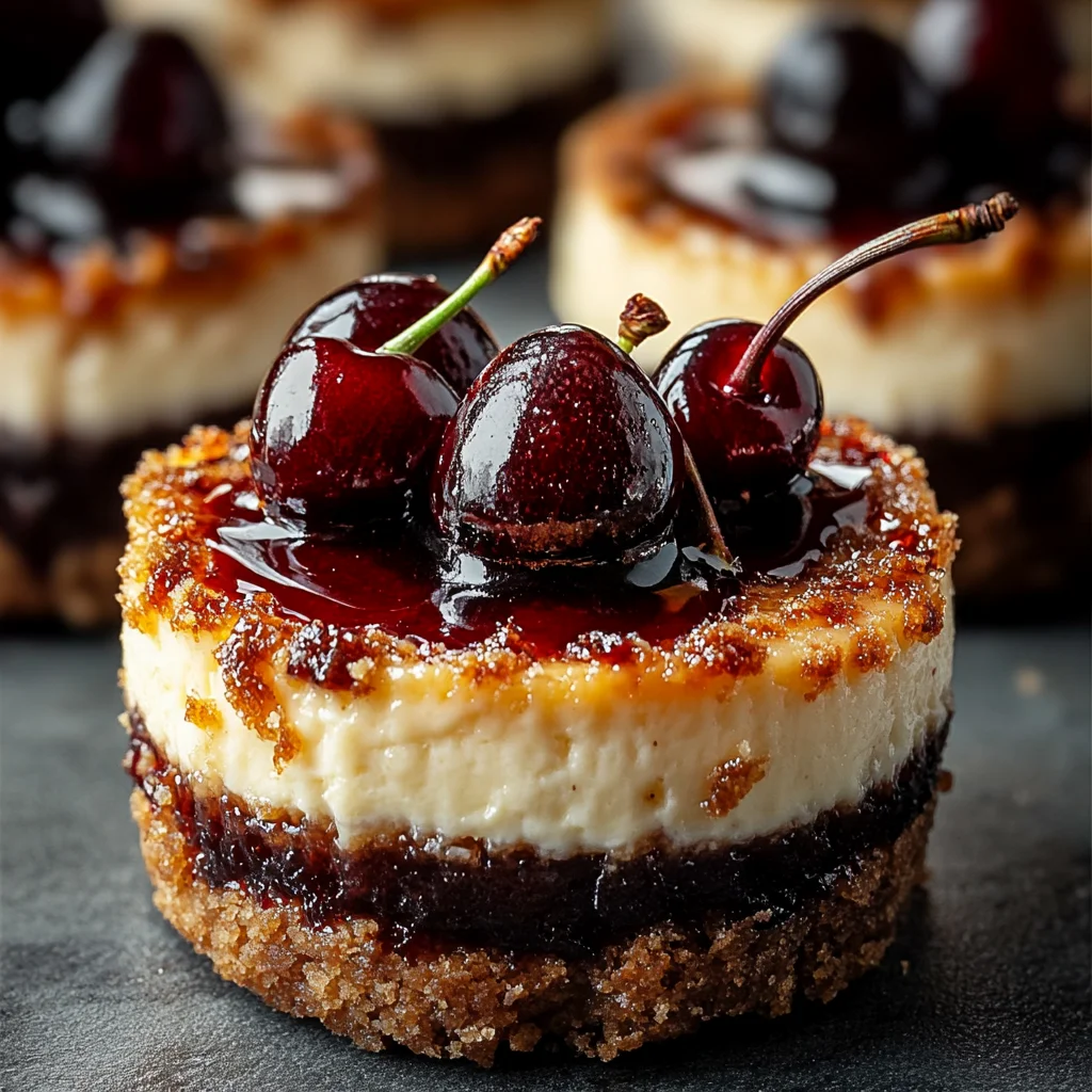 Decadent Cherry Vanilla Almond Brûlée Cheesecake Cups Recipe