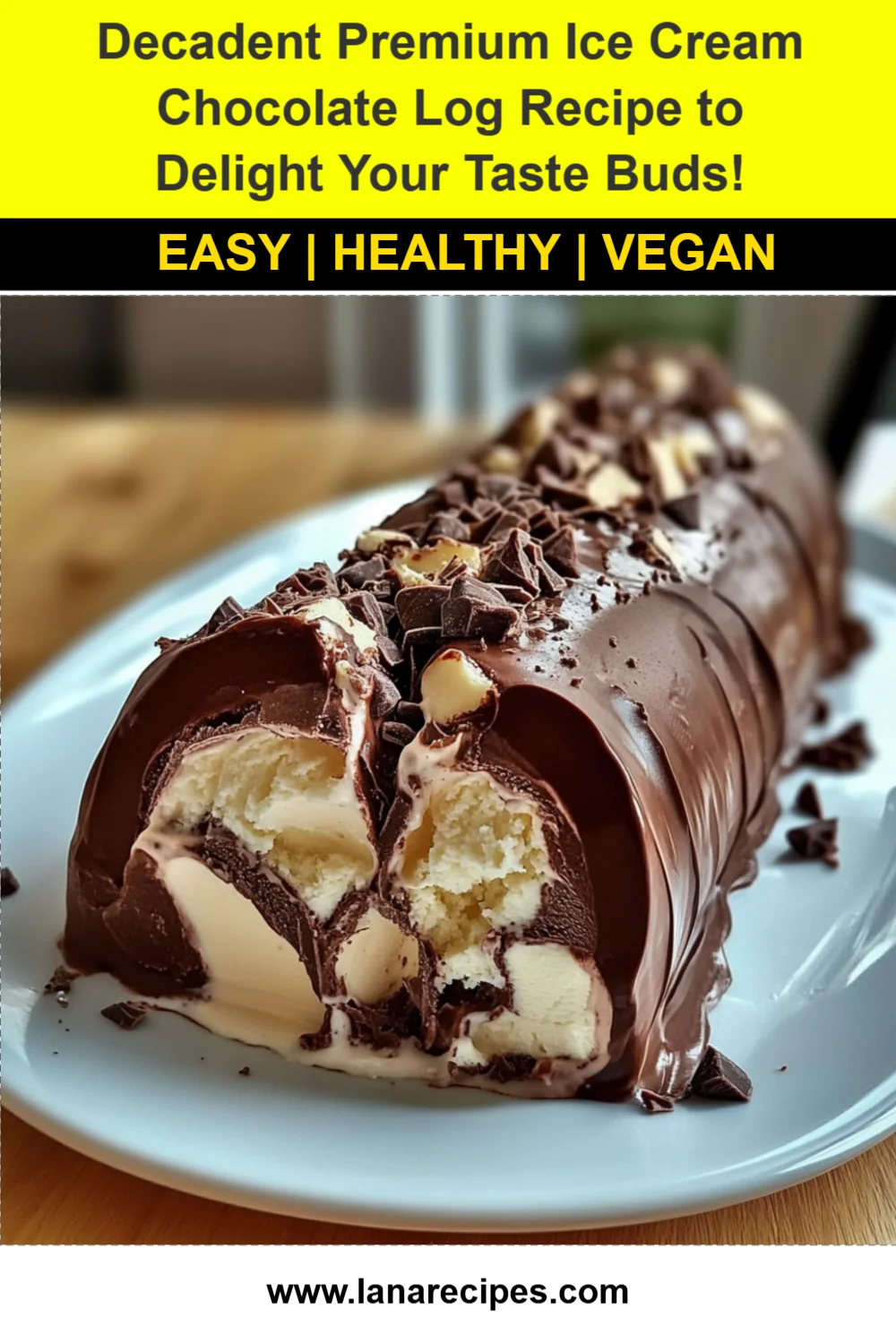 Decadent Premium Ice Cream Chocolate Log Recipe to Delight Your Taste Buds!