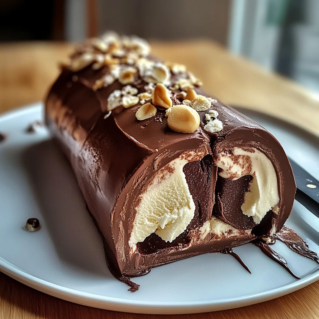Decadent Premium Ice Cream Chocolate Log Recipe