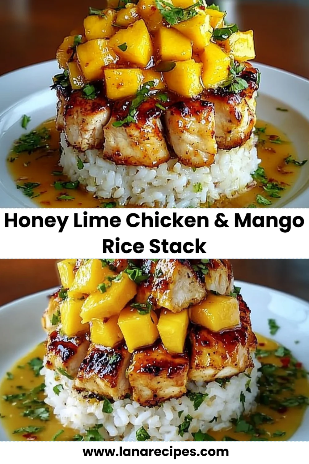 Delicious Honey Lime Chicken & Mango Rice Stack Recipe for a Flavorful Meal!