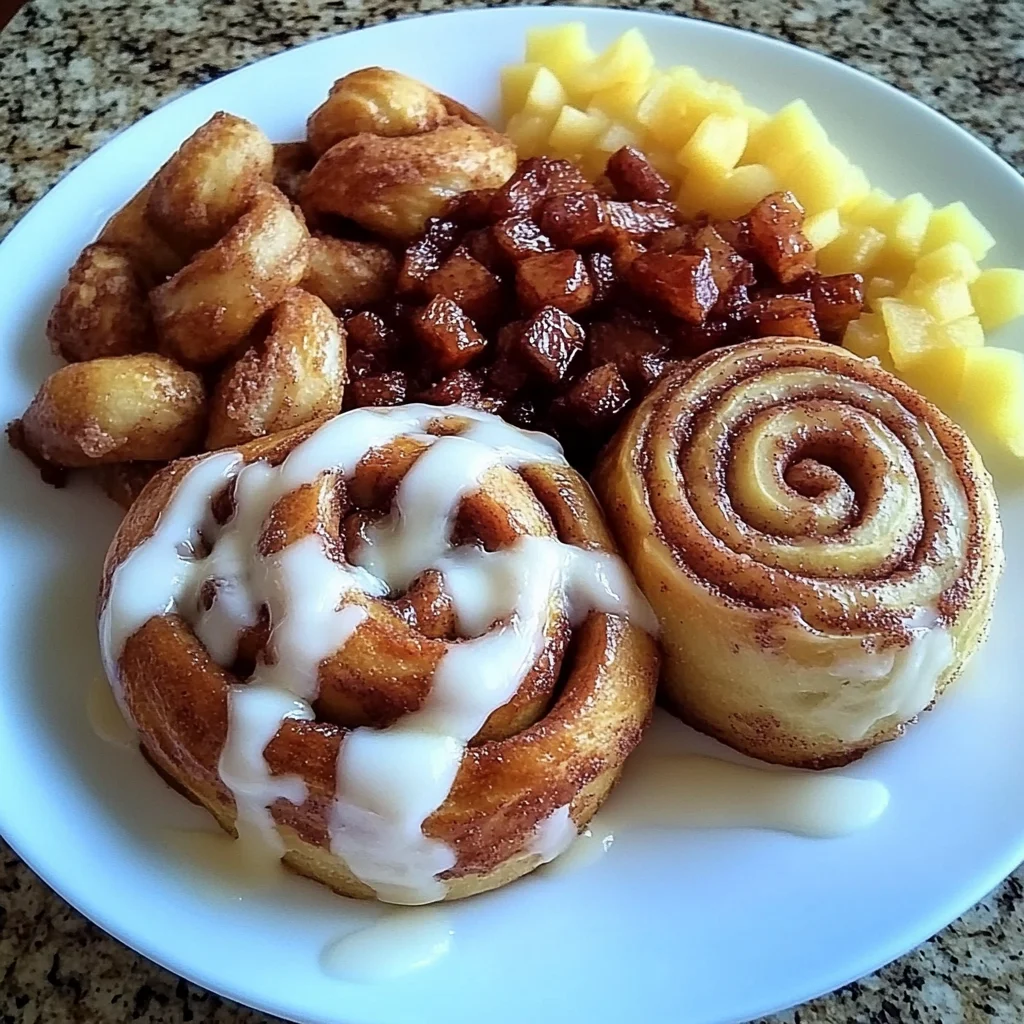 Deliciously Easy Cinnamon Roll Breakfast Platter Recipe
