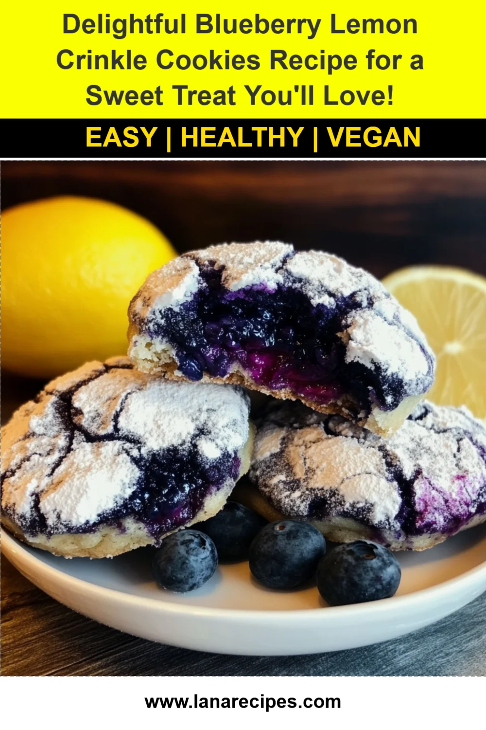 Delightful Blueberry Lemon Crinkle Cookies Recipe for a Sweet Treat You'll Love!