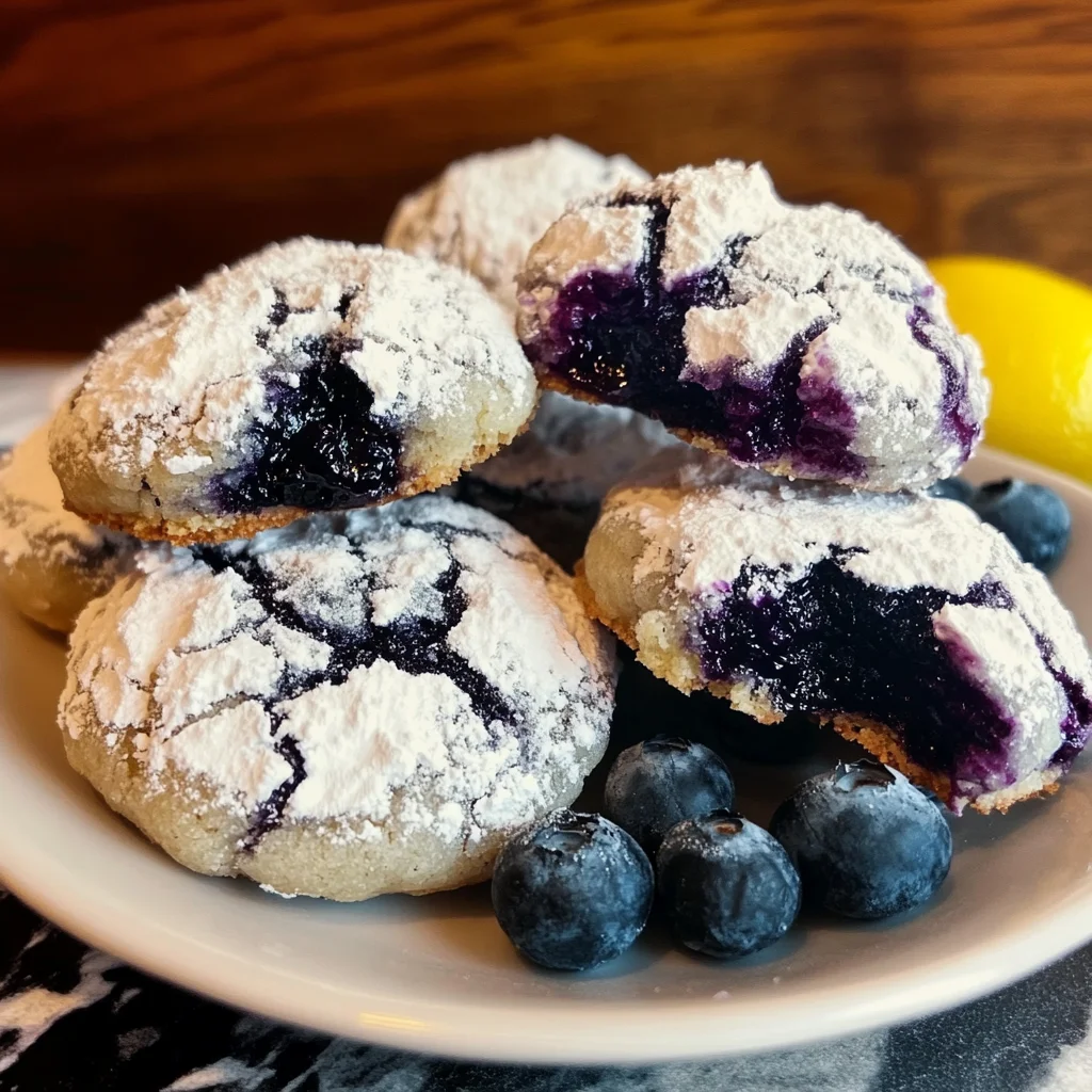 Delightful Blueberry Lemon Crinkle Cookies Recipe