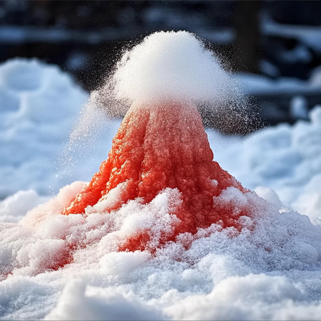 DIY Snow Volcano Eruption Recipe