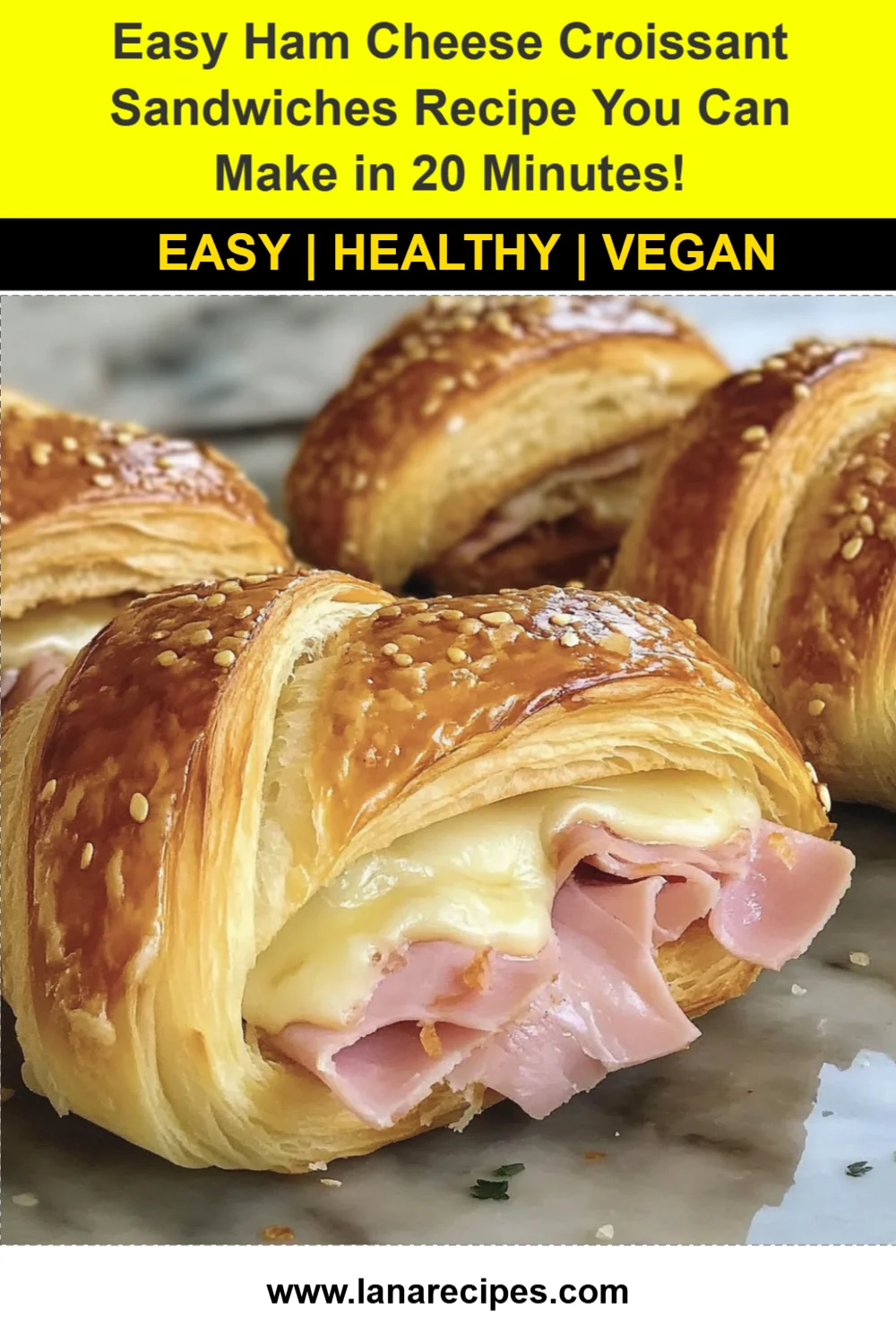 Easy Ham Cheese Croissant Sandwiches Recipe You Can Make in 20 Minutes!