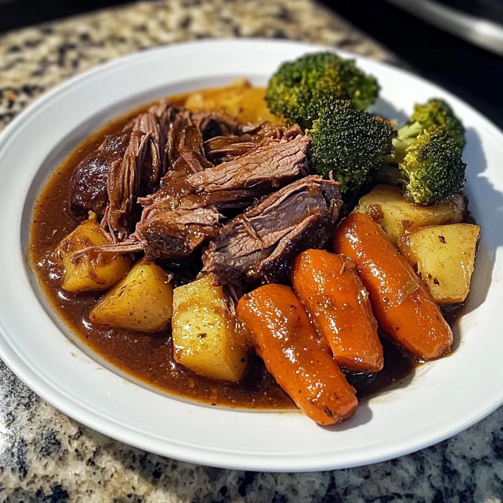 Heavenly Slow Cooker Pot Roast Recipe with Roasted Vegetables