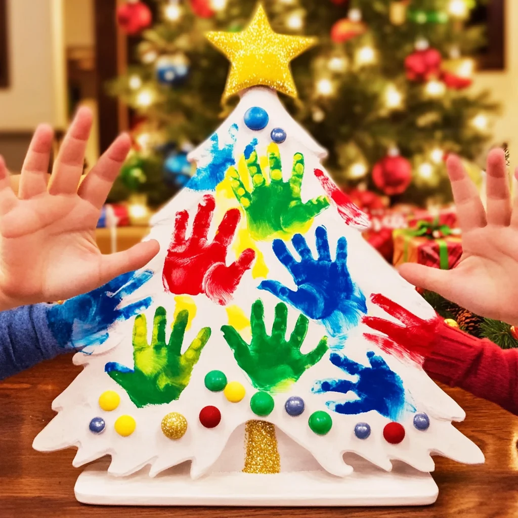 Make Your Own Handprint Keepsake Christmas Tree Recipe