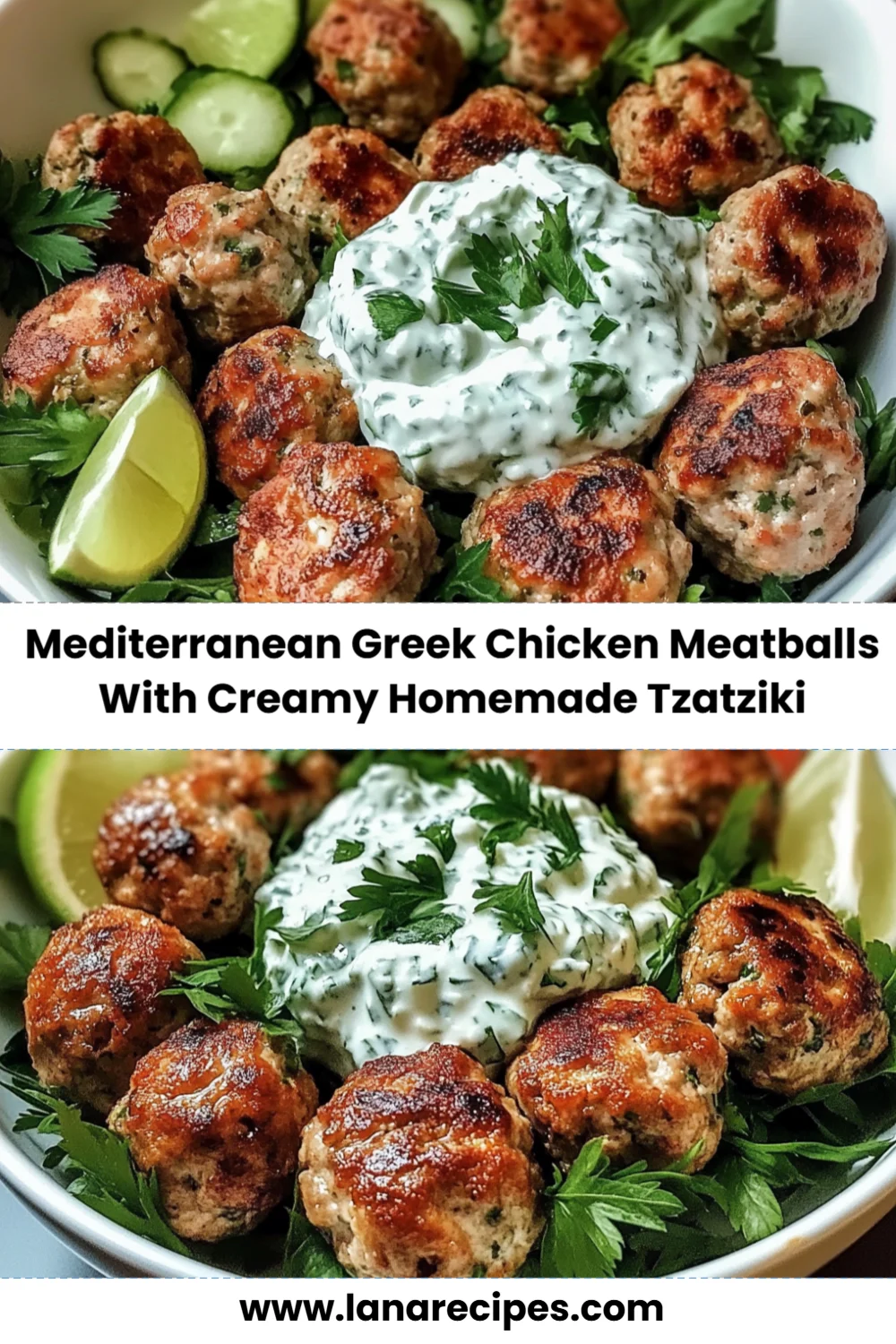 Delicious Mediterranean Greek Chicken Meatballs with Creamy Tzatziki Recipe You’ll Love!