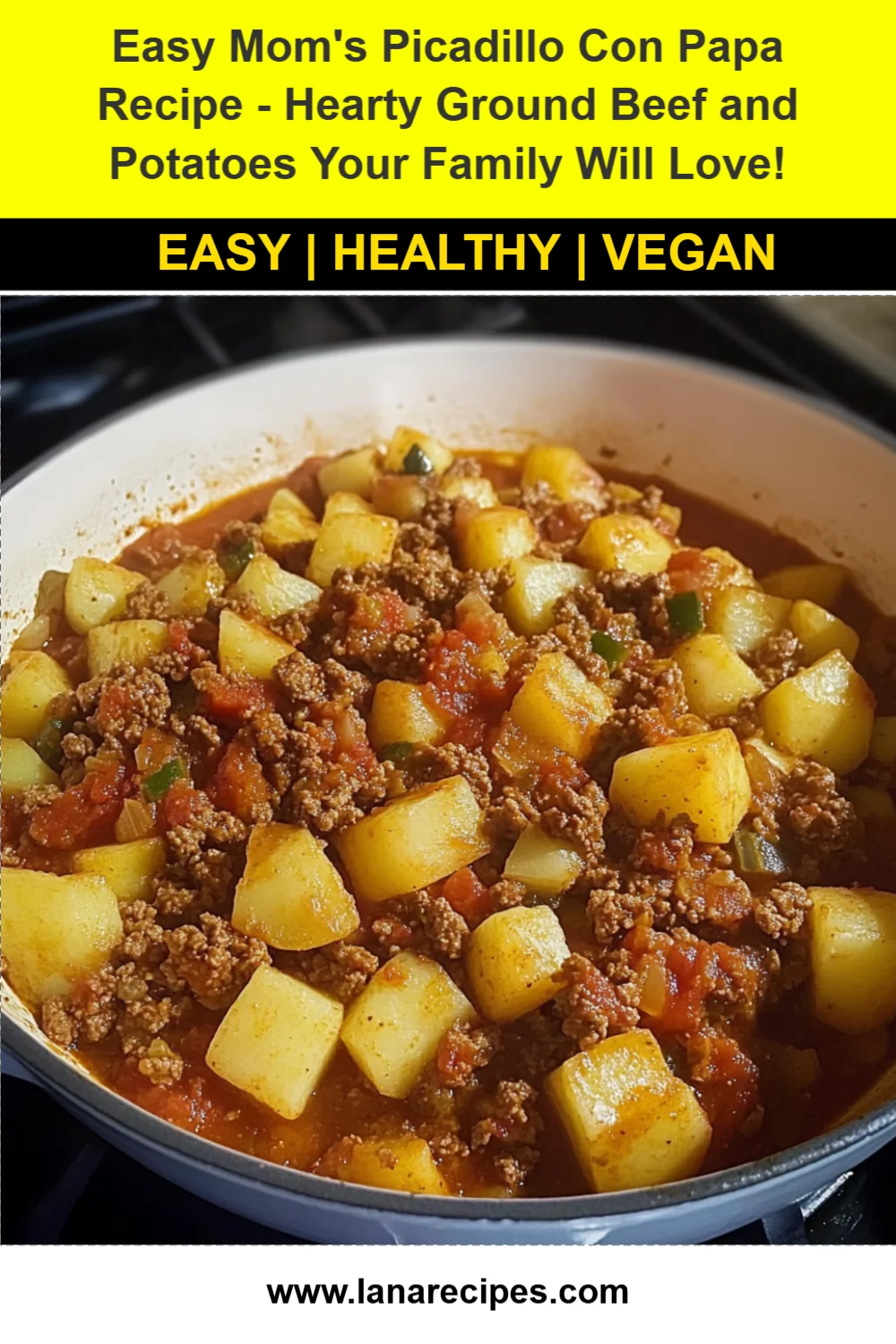 Easy Mom's Picadillo Con Papa Recipe - Hearty Ground Beef and Potatoes Your Family Will Love!
