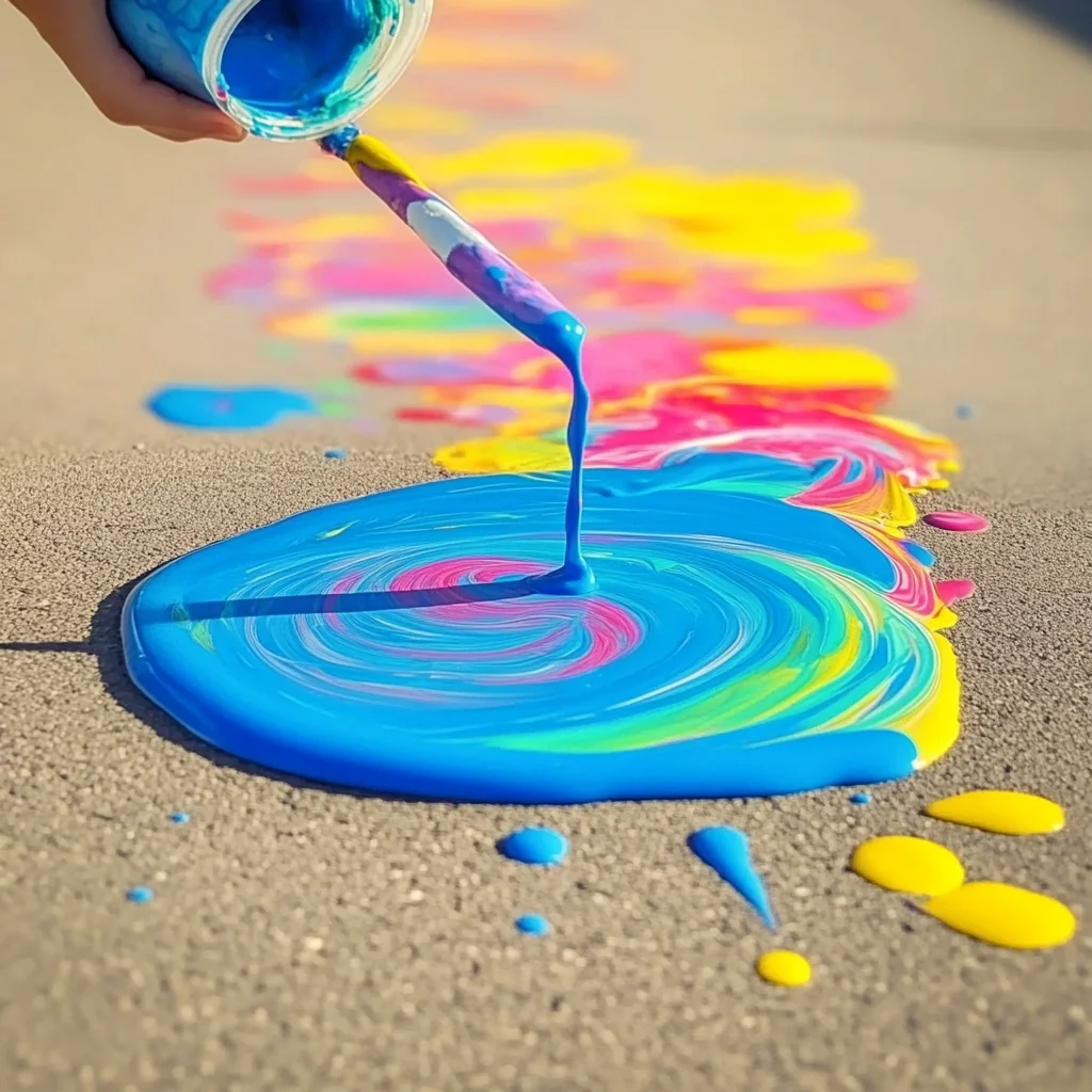 Outdoor Foam Sidewalk Paint Recipe