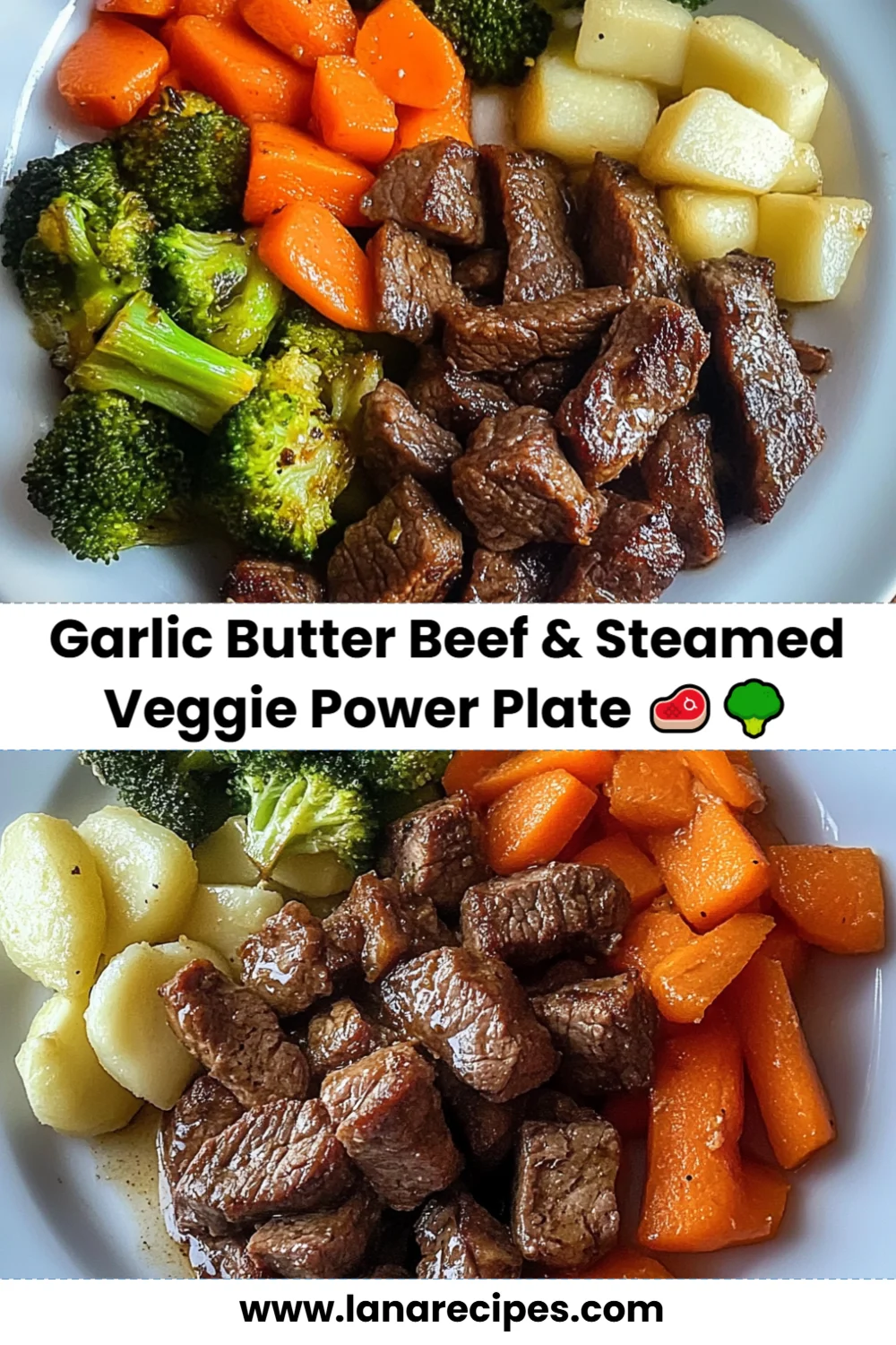 Quick Garlic Butter Beef & Steamed Veggie Power Plate Ready in 30 Minutes!