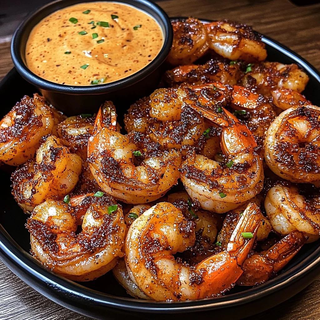 Sticky Cajun Shrimp Appetizer Recipe with Creamy Spicy Dip