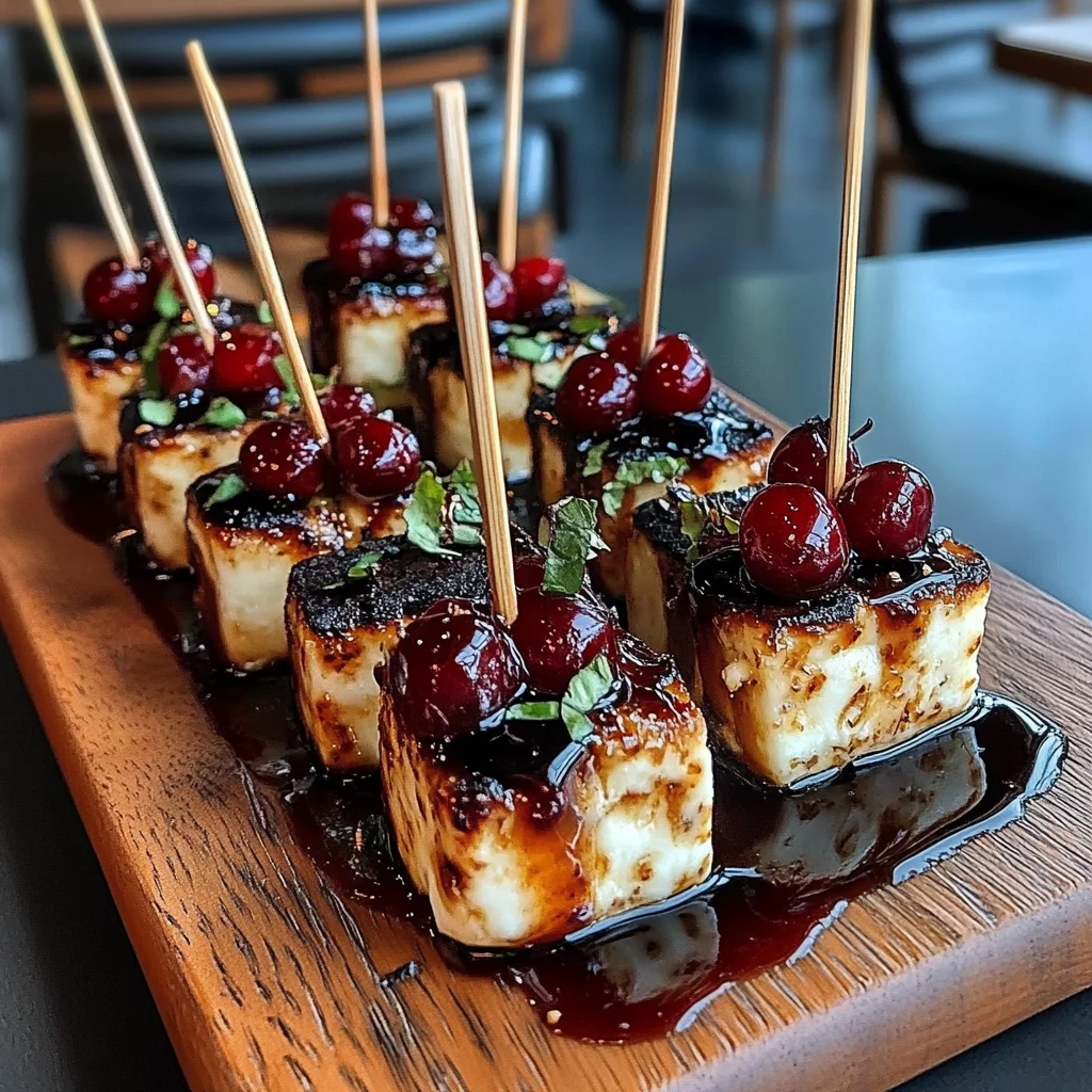 Sweet and Savory Cherry Goat Cheese Skewers Recipe