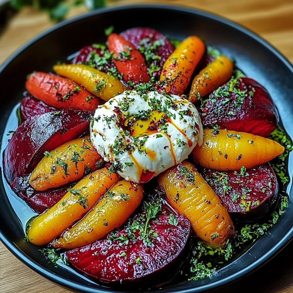 Vibrant Roasted Beets &amp; Carrots with Creamy Burrata Salad Recipe